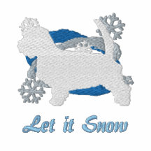 Snowflake PBGV Embroidered Shirt (Hooded)