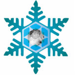 Snowflake Photo Personalised Christmas Ornament photo sculptures
