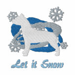 Snowflake Pit Bull Embroidered Shirt (Long Sleeve) embroidered shirts