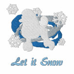Snowflake Poodle Embroidered Shirt
