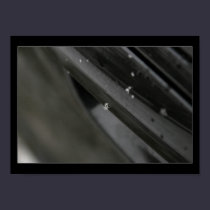 snowflake print - black and white posters