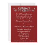 Snowflake Red Invitation
