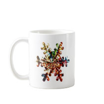 Snowflake - Red Sparkle Holistic Pattern Mugs