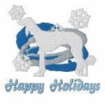 Snowflake Saluki Embroidered Shirt (Long Sleeve)
