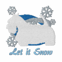 Snowflake Scottish Terrier Embroidered Shirt