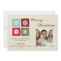 Snowflake Squars Holiday Card (light blue) invitations