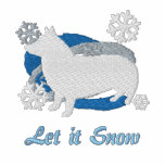Snowflake Swedish Vallhund Embroidered Shirt embroidered shirts