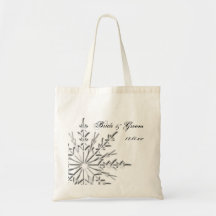 Snowflake Wedding Tote Bag