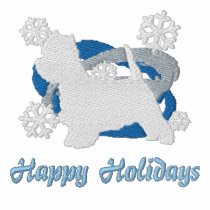 Snowflake Westie Embroidered Shirt (Long Sleeve)