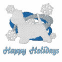 Snowflake Westie Embroidered Shirt (Long Sleeve) embroidered shirts