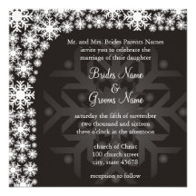 Snowflake Winter Wedding Invitation