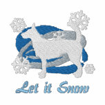 Snowflake Wire Portuguese Podengo embroidered shirts