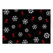 Snowflakes and Skulls Card
