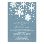 Snowflakes and Stars Wedding Invite, Blue