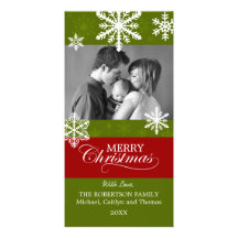 Snowflakes Christmas Photo Card