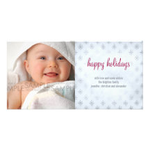 Snowflakes :: Christmas Photocard Photo Card Template