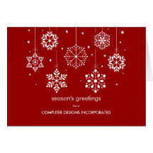 Snowflakes Corporate Christmas Card