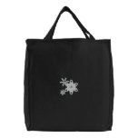 Snowflakes embroidered bags