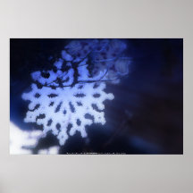 snowflakes in blue 3 poster