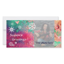SNOWFLAKES  pink ,fuchsia,green,white