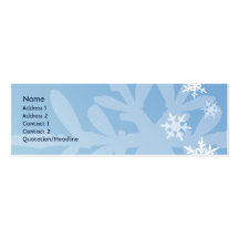 Snowflakes - Skinny Business Card Templates