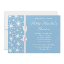 Snowflakes Sweet 16 Winter Wonderland Blue