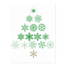 Snowflakes Tree Postcards