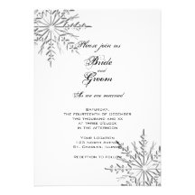 Snowflakes Wedding Invitation