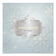 Snowflakes, Winter  Wedding Invitations