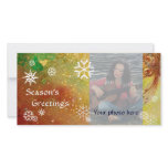 SNOWFLAKES ,yellow,red,brown,green,white photo cards