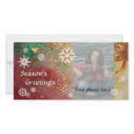 SNOWFLAKES ,yellow,red,brown,green,white photo cards