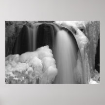 Snowing Waterfall - Print