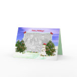 Snowman and Christmas Trees (photo frame) Cards