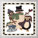 Snowman and Friends Poster