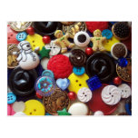 Snowman and Gingerbread Men Buttons Post Cards
