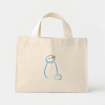 Snowman and Steve Sketch Tote Bags