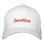 Snowman Cap / Hat embroidered hats