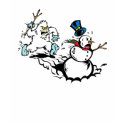 Snowman Chase Women's Navy Shirt
