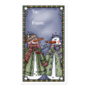 Snowman Christmas Gift Tag business cards