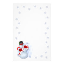Snowman Christmas Stationery