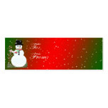 Snowman Christmas Tag Card business cards