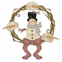 Snowman Country Ornament Photo Cutout