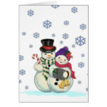 Snowman couple card