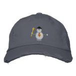 Snowman embroidered hats