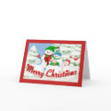 Snowman Family Christmas Greeting Card
