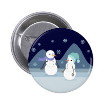 Snowman Friends Buttons