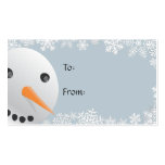 Snowman Gift Tags business cards