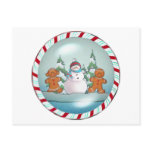 SNOWMAN & GINGERBREAD KIDS by SHARON SHARPE postcards