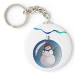 SNOWMAN GLOBES by SHARON SHARPE Keychains
