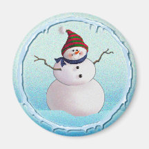 SNOWMAN & HATS by SHARON SHARPE Magnets